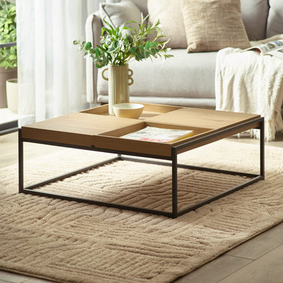 Ezra 83cm Square Tray Coffee Table