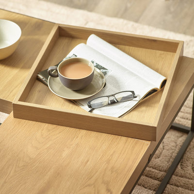 Ezra 83cm Square Tray Coffee Table