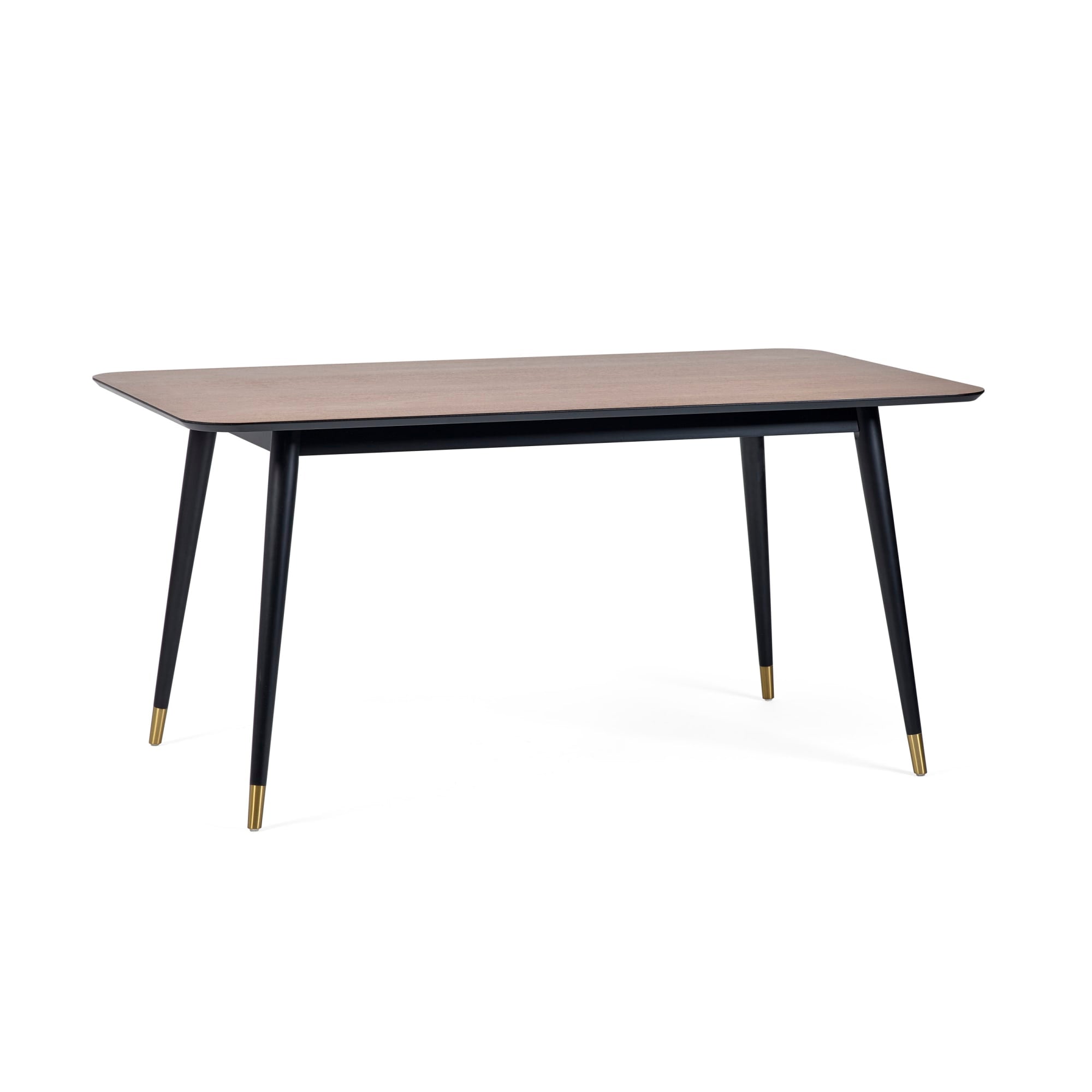 Findlay Rectangular Dining Table - Walnut & Black