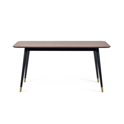 Findlay Rectangular Dining Table - Walnut & Black
