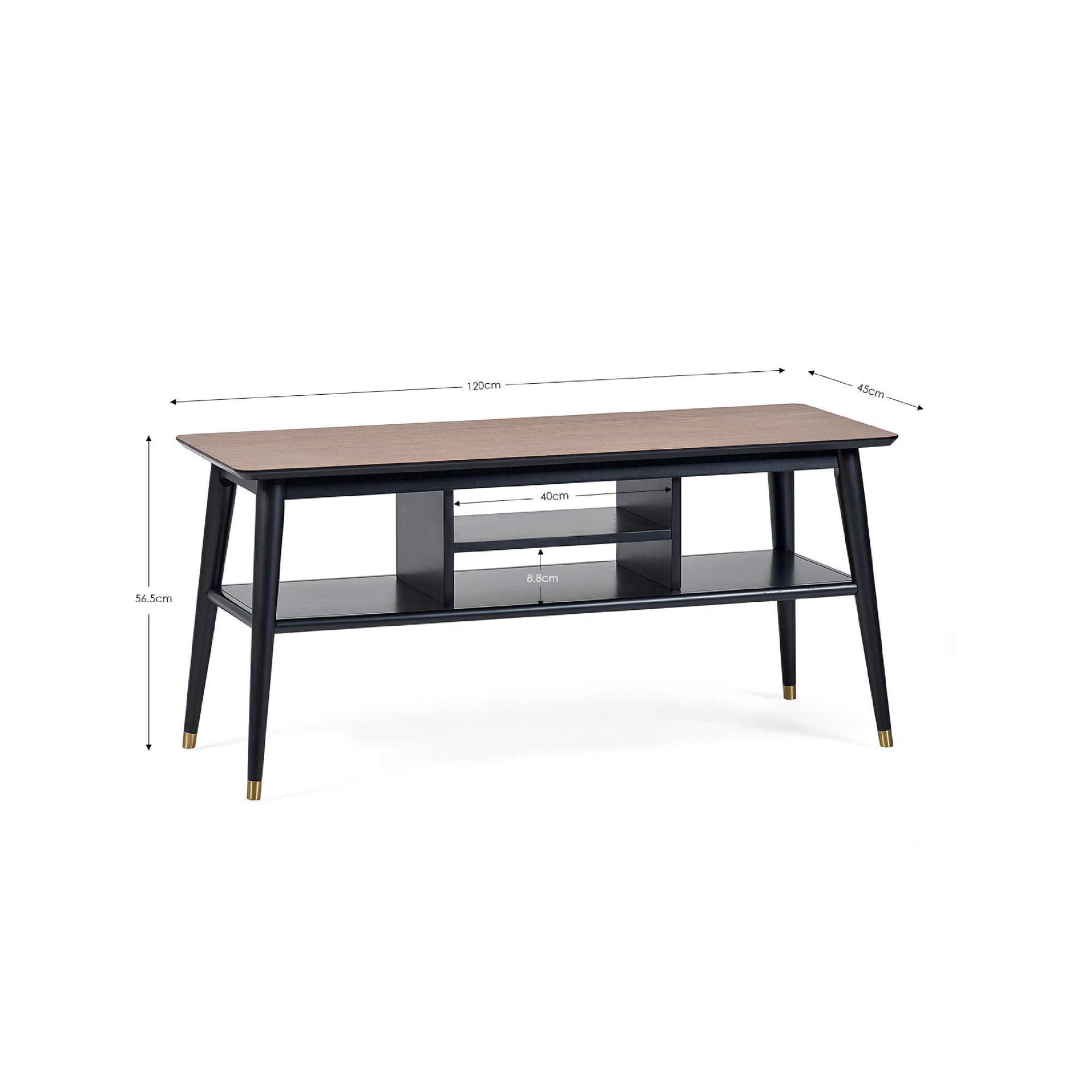 Findlay Media Unit - Walnut & Black