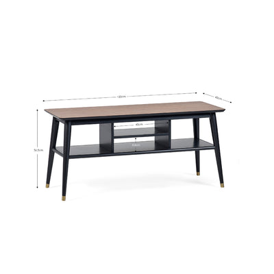 Findlay Media Unit - Walnut & Black