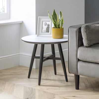 Firenze Marble Effect Lamp Table