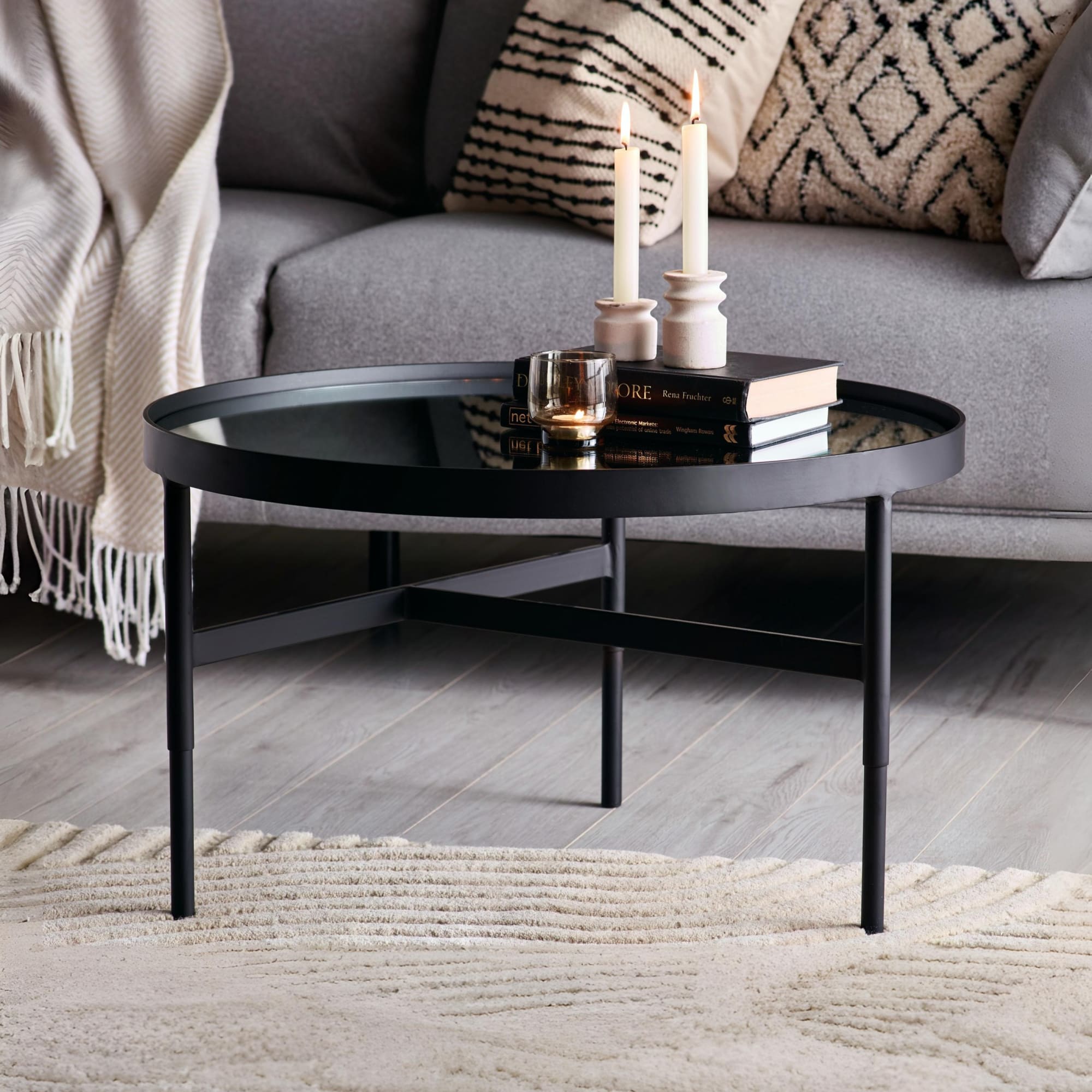 Franki Mirror Glass Coffee Table
