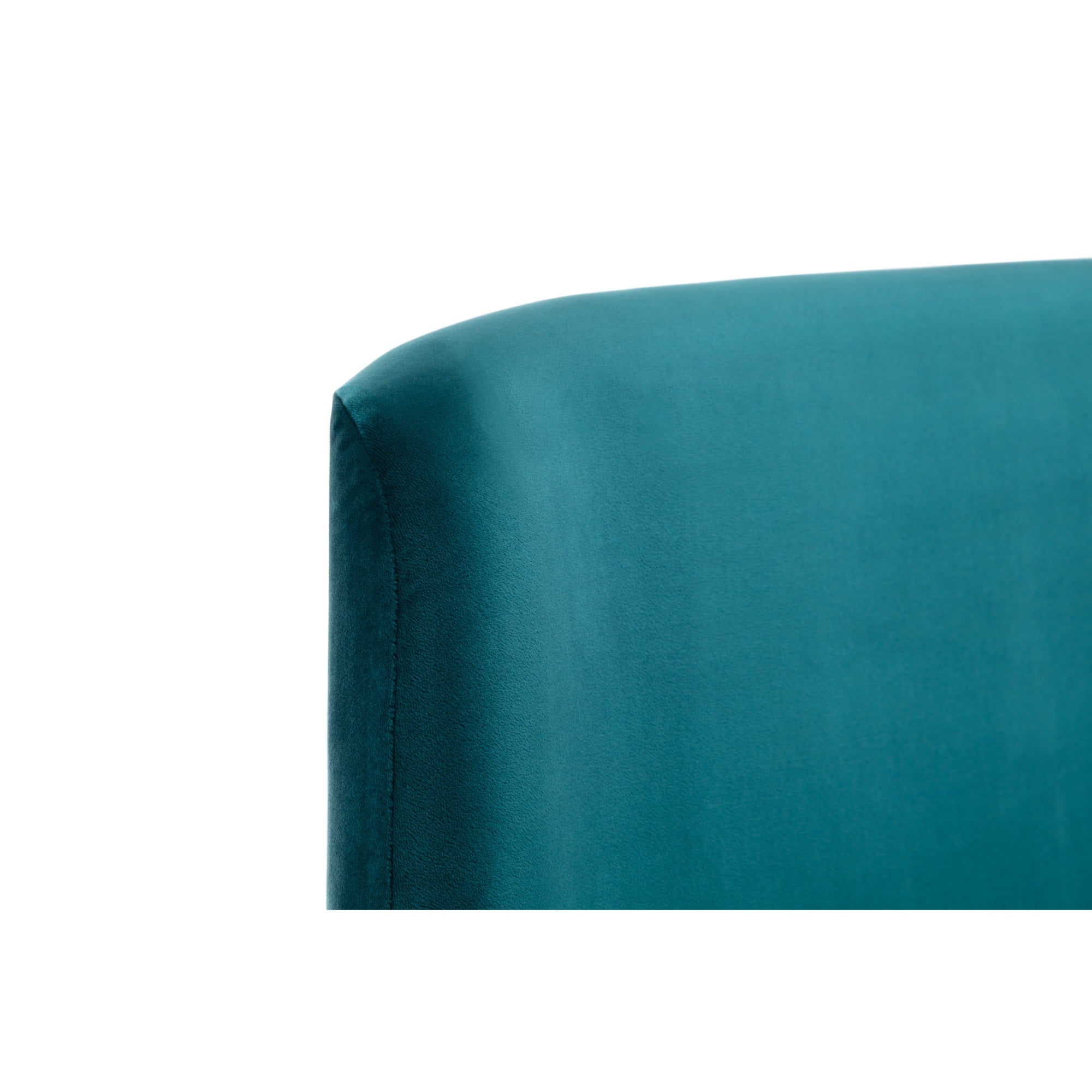 Frida Curved Velvet 135cm Double Bed - Teal