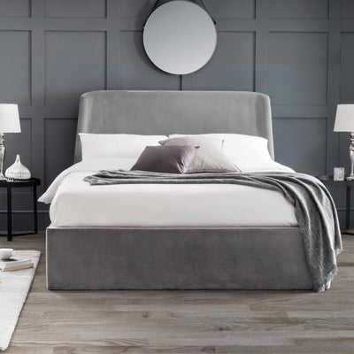 Frida Ottoman Storage 135cm Double Bed - Grey