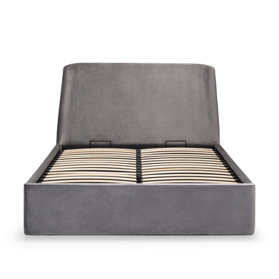 Frida Ottoman Storage 150cm King Bed - Grey