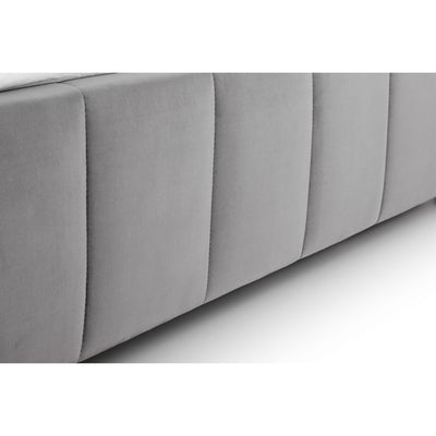 Gatsby 150cm King Bed - Light Grey