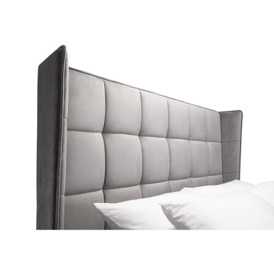 Gatsby Ottoman Storage 150cm King Bed - Light Grey