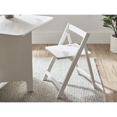 Gatan Small Gateleg Table With 2 Chairs - White