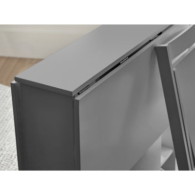 Gatan Small Gateleg Table With 2 Chairs - Grey