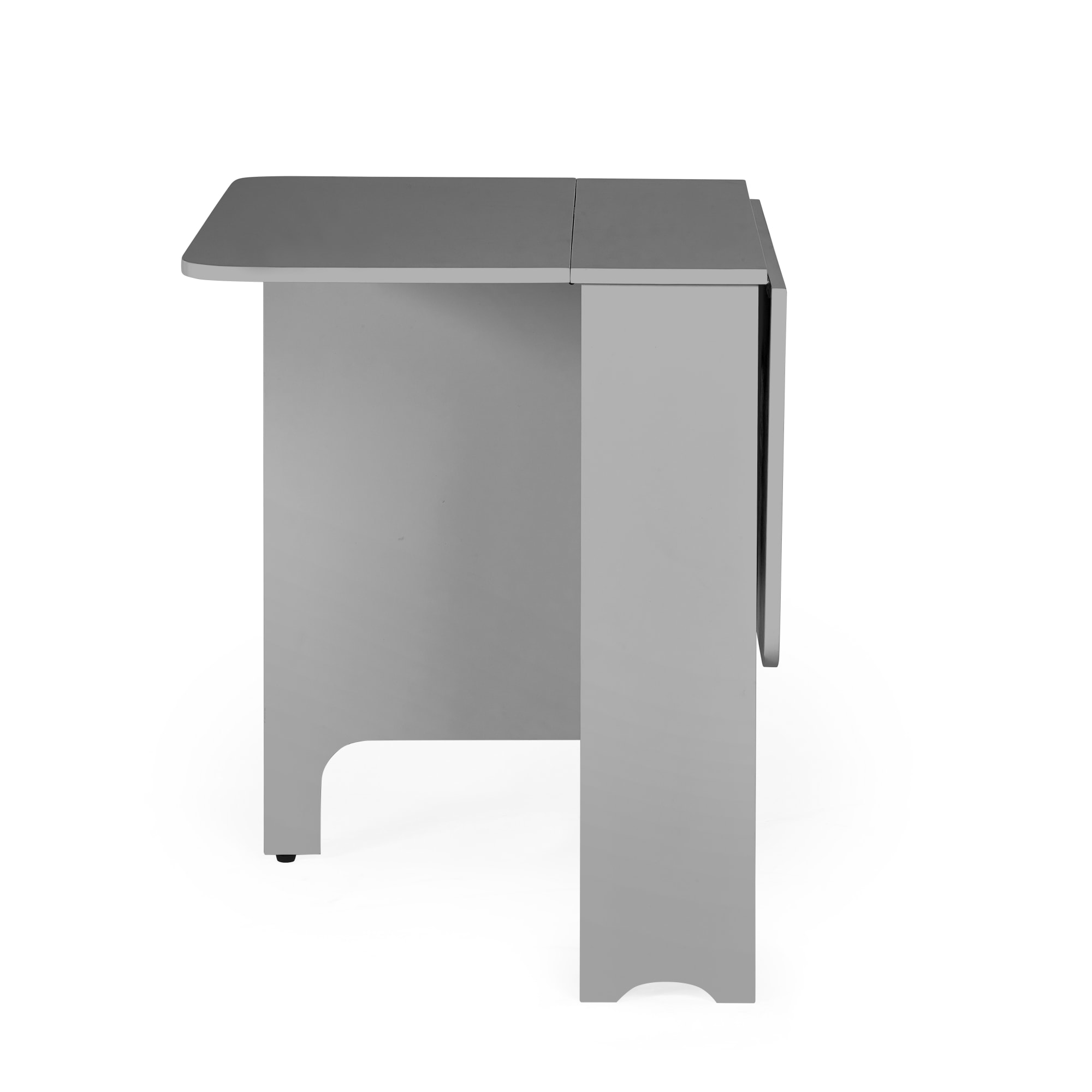 Gatan Small Gateleg Table With 2 Chairs - Grey