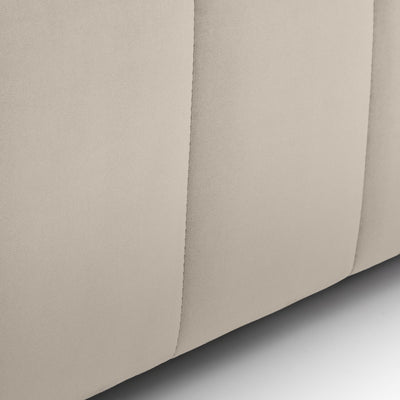 Gatsby Cream Velvet 150cm King Ottoman Storage Bed