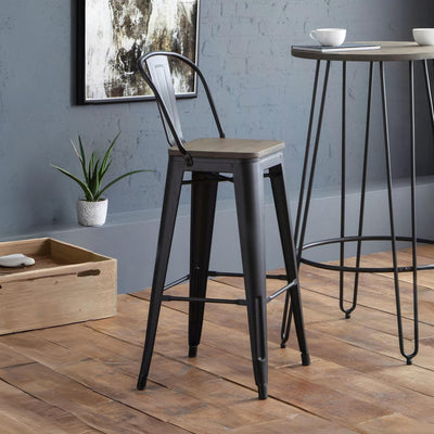 Set Of 2 Grafton Metal Bar Stools
