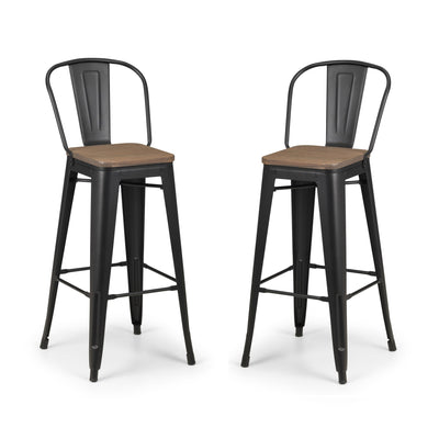 Set Of 2 Grafton Metal Bar Stools