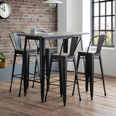 Set Of 2 Grafton Metal Bar Stools