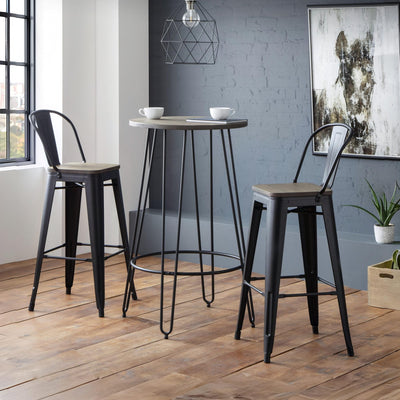 Set Of 2 Grafton Metal Bar Stools