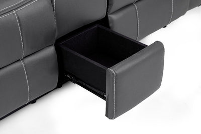 Galaxy Tech Electric Recliner Sofa Grey 3+2 Set