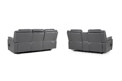 Galaxy Tech Electric Recliner Sofa Grey 3+2 Set