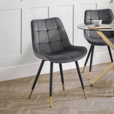 Set Of 2 Hadid Dining Chairs - Grey