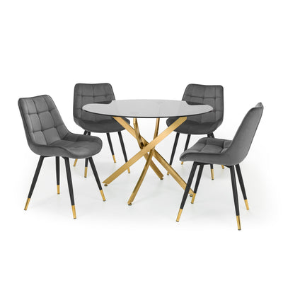 Set Of 2 Hadid Dining Chairs - Grey