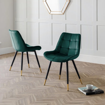 Set Of 2 Hadid Dining Chairs - Green