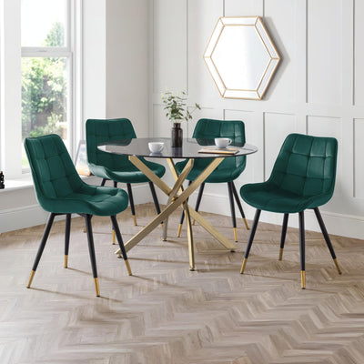Set Of 2 Hadid Dining Chairs - Green