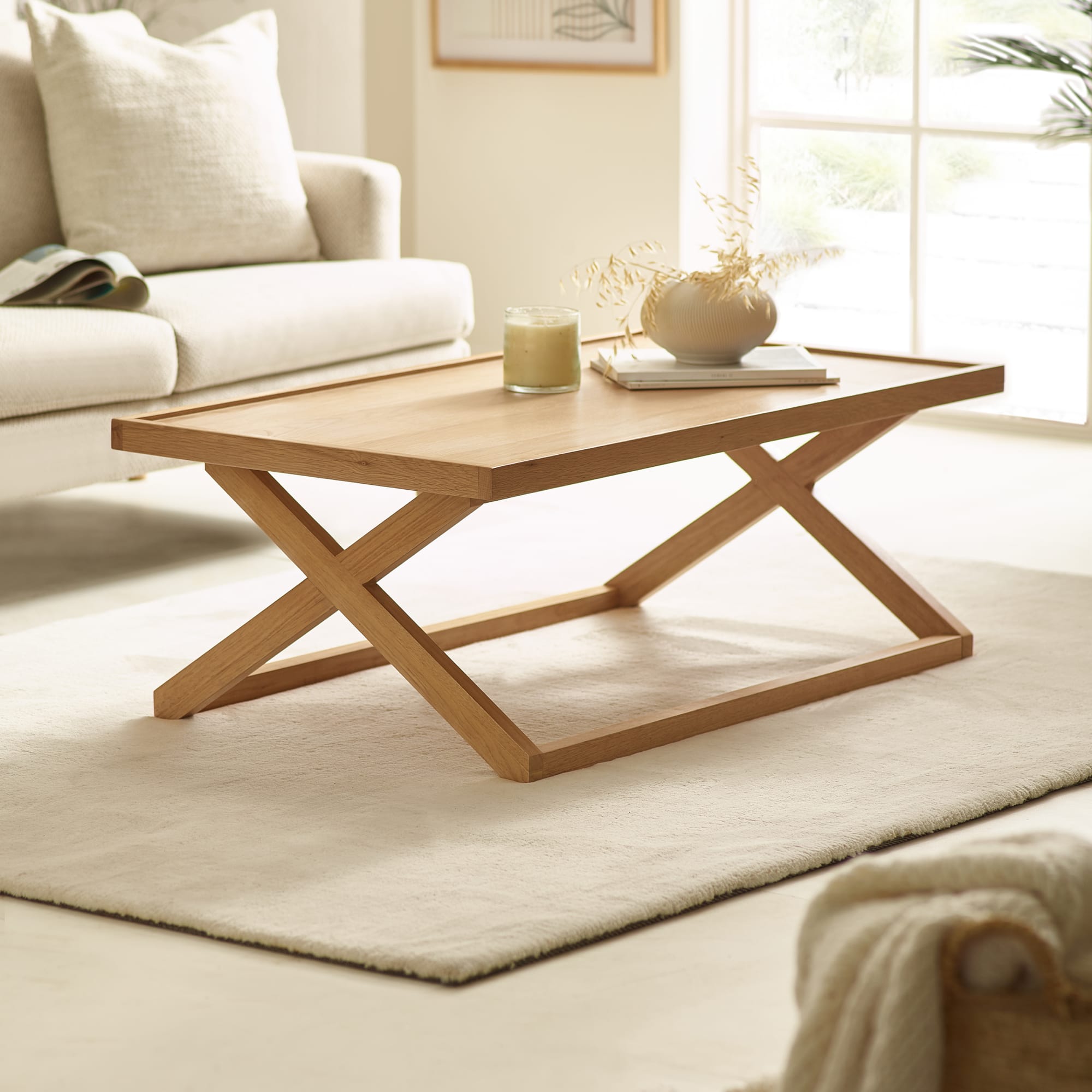Haddon Natural Oak 110cm Coffee Table