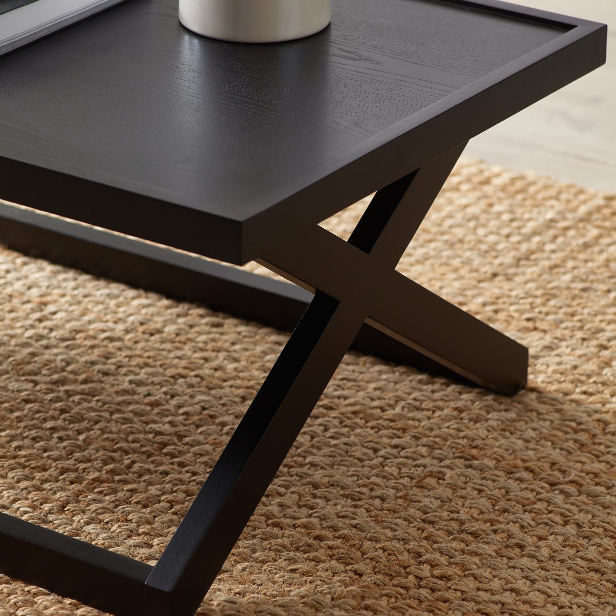 Haddon Black 110cm Coffee Table