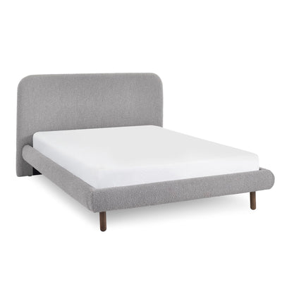 Hannah Double Bed 135Cm - Grey Boucle