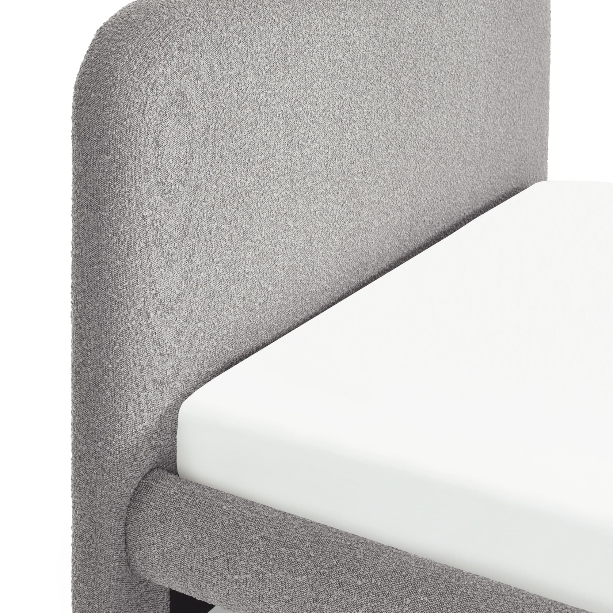 Hannah King Bed 150Cm - Grey Boucle