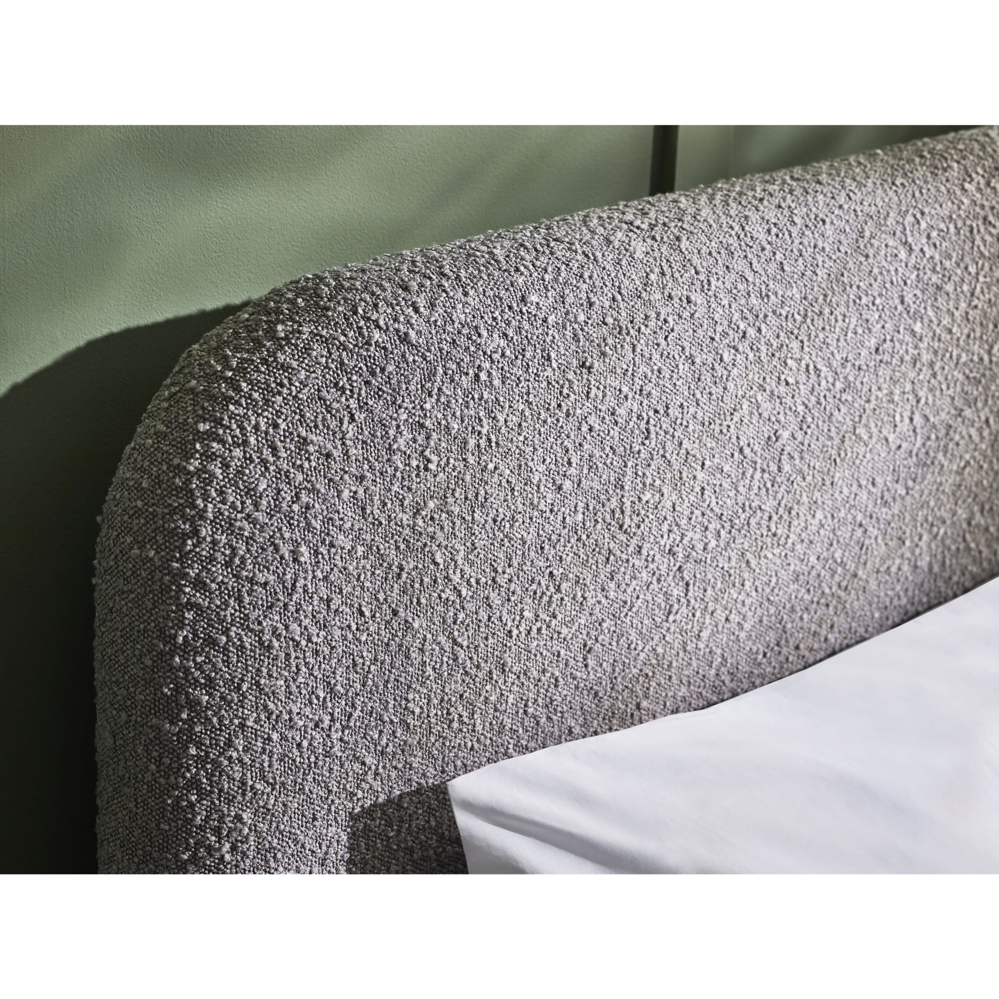 Hannah King Bed 150Cm - Grey Boucle