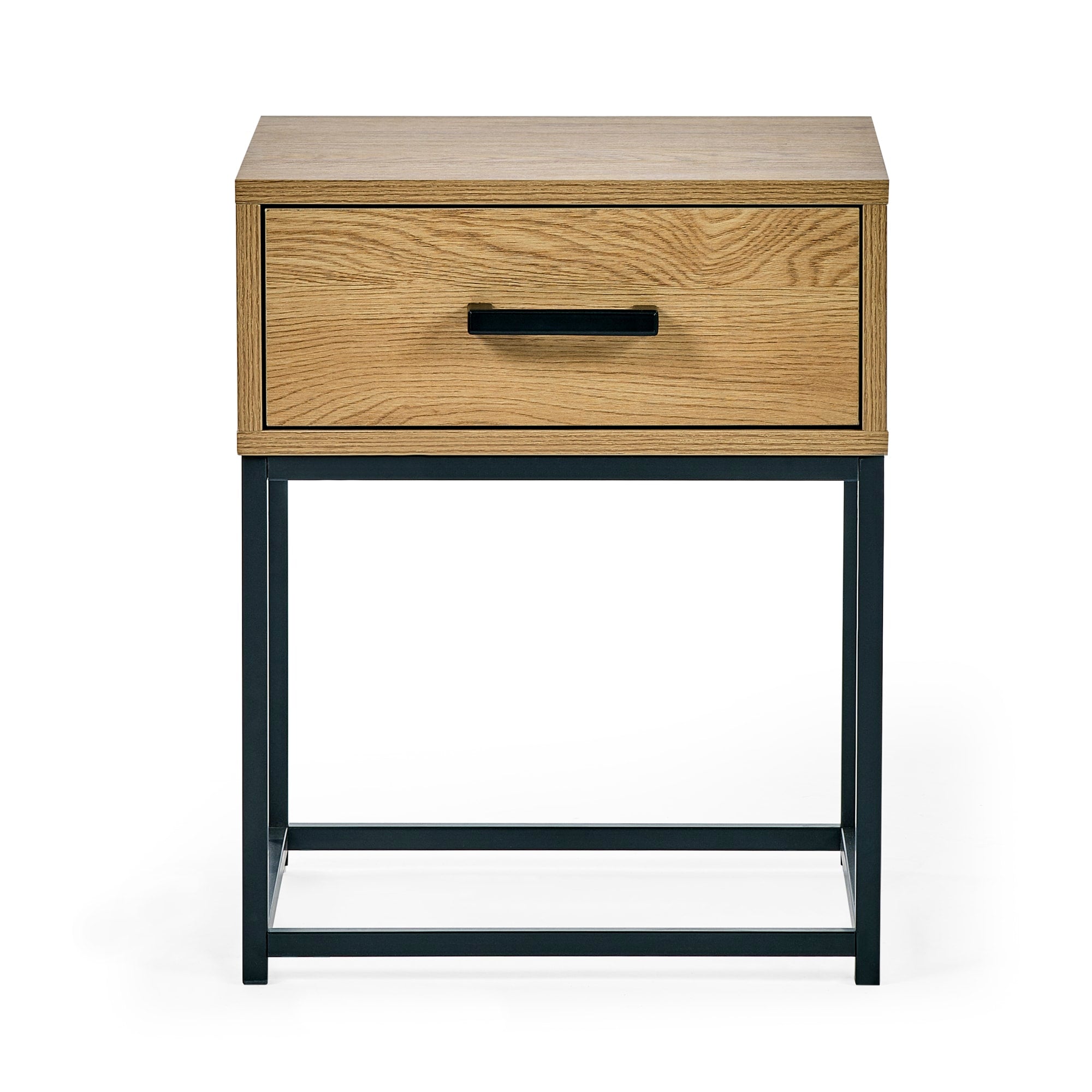 Harlow Light Oak Effect 1 Drawer Bedside Table
