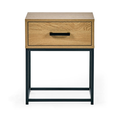 Harlow Light Oak Effect 1 Drawer Bedside Table
