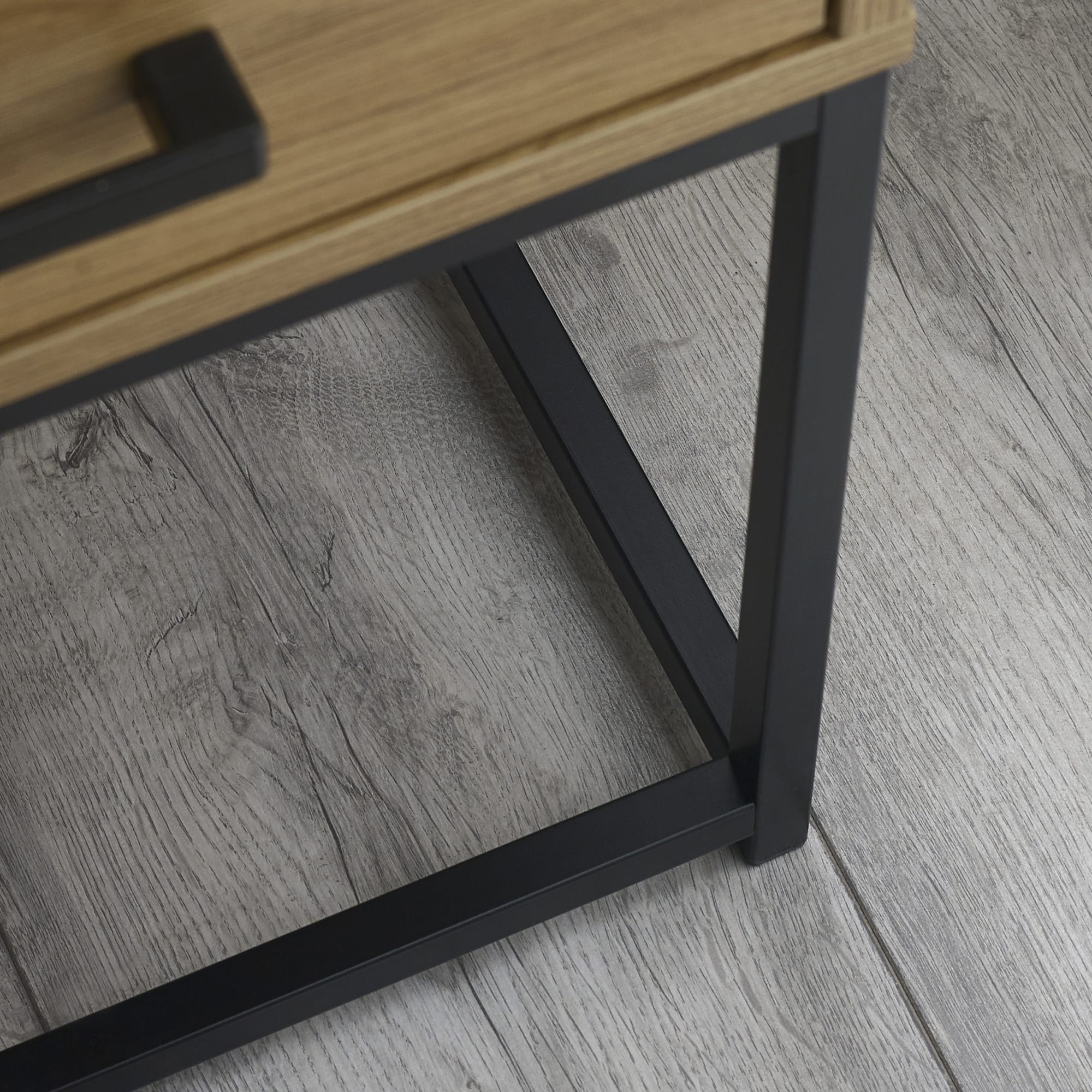 Harlow Light Oak Effect 1 Drawer Bedside Table