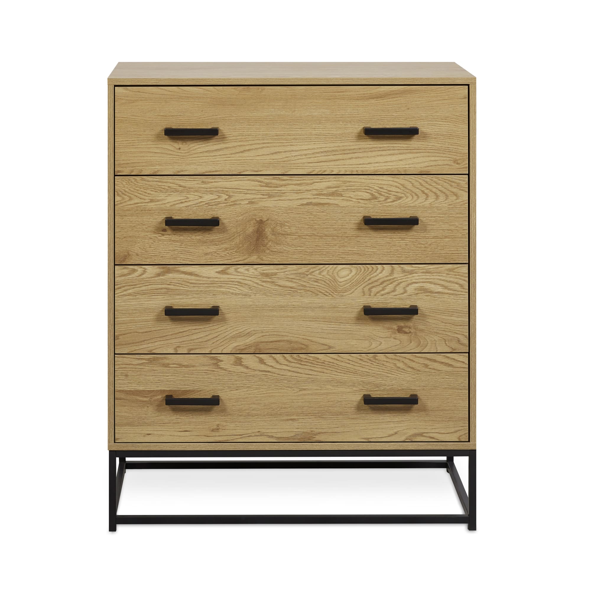 Harlow Light Oak Effect 4 Drawer Chest
