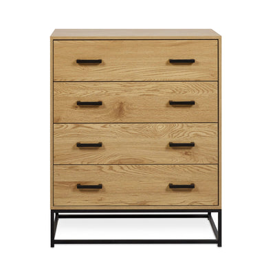 Harlow Light Oak Effect 4 Drawer Chest