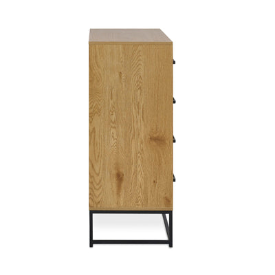 Harlow Light Oak Effect 4 Drawer Chest