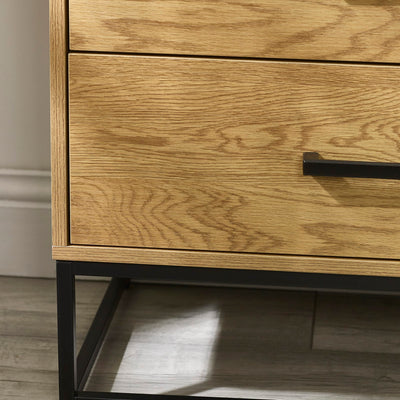 Harlow Light Oak Effect 6 Drawer Chest