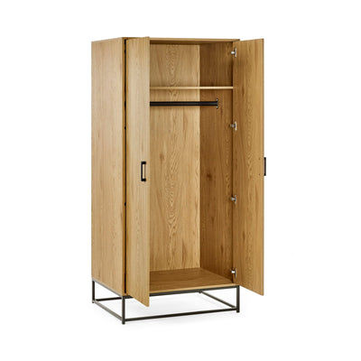 Harlow Light Oak Effect 2 Door Wardrobe