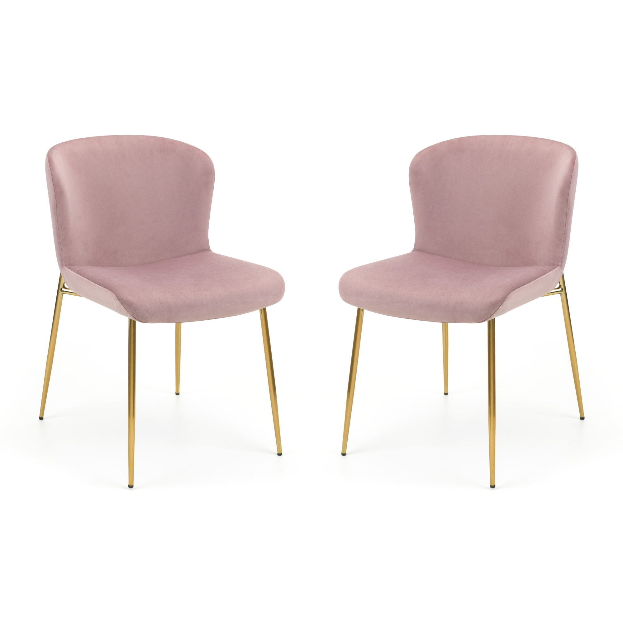 Set Of 2 Harper Dining Chairs - Dusky Pink