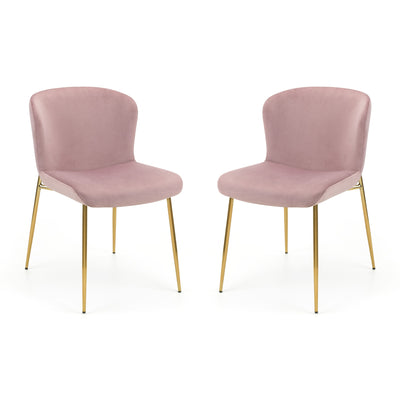 Set Of 2 Harper Dining Chairs - Dusky Pink