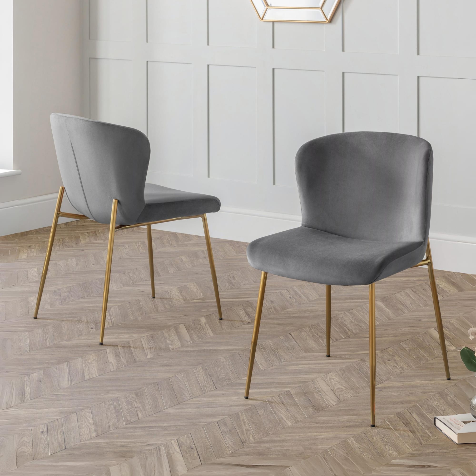 Set Of 2 Harper Dining Chairs - Grey