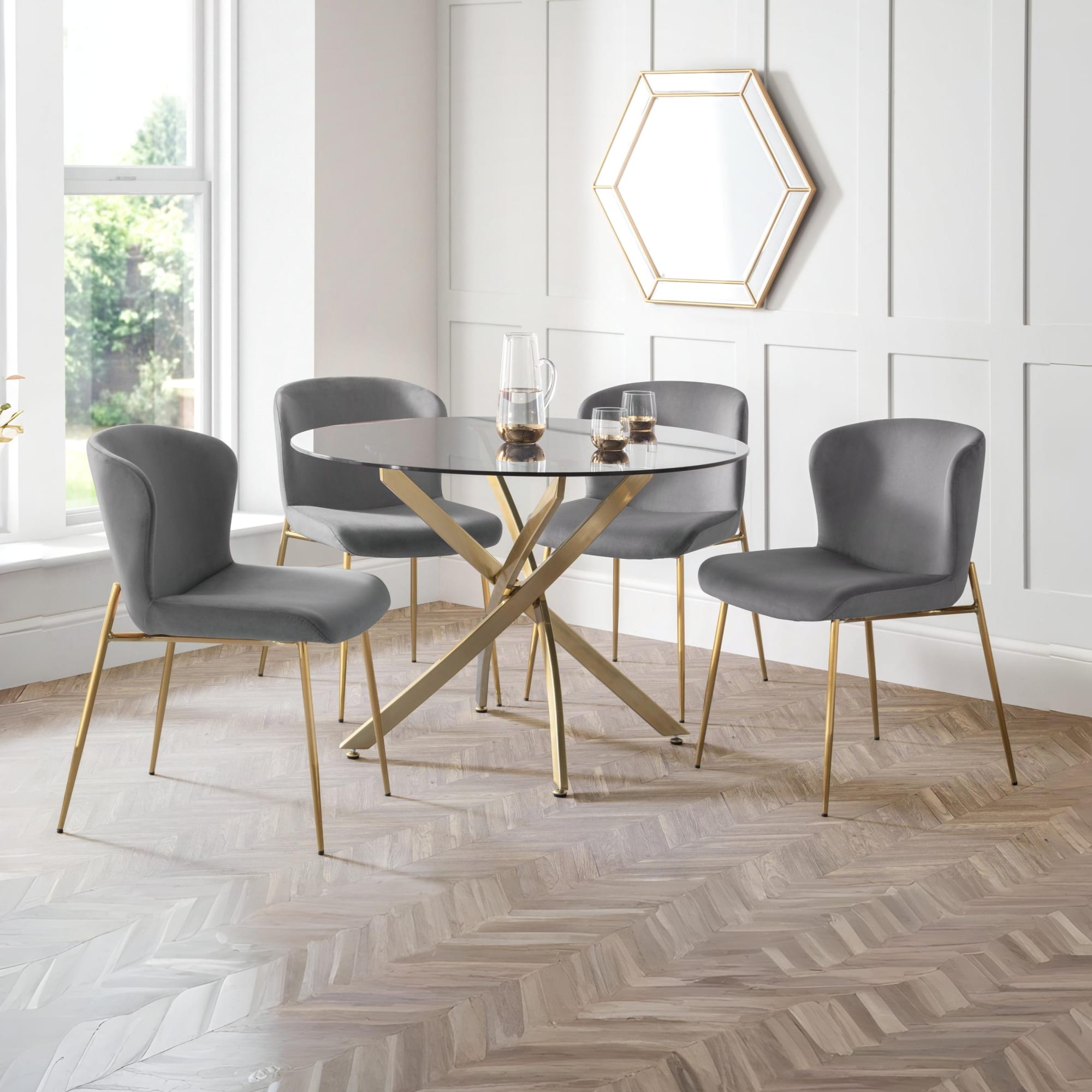 Set Of 2 Harper Dining Chairs - Grey