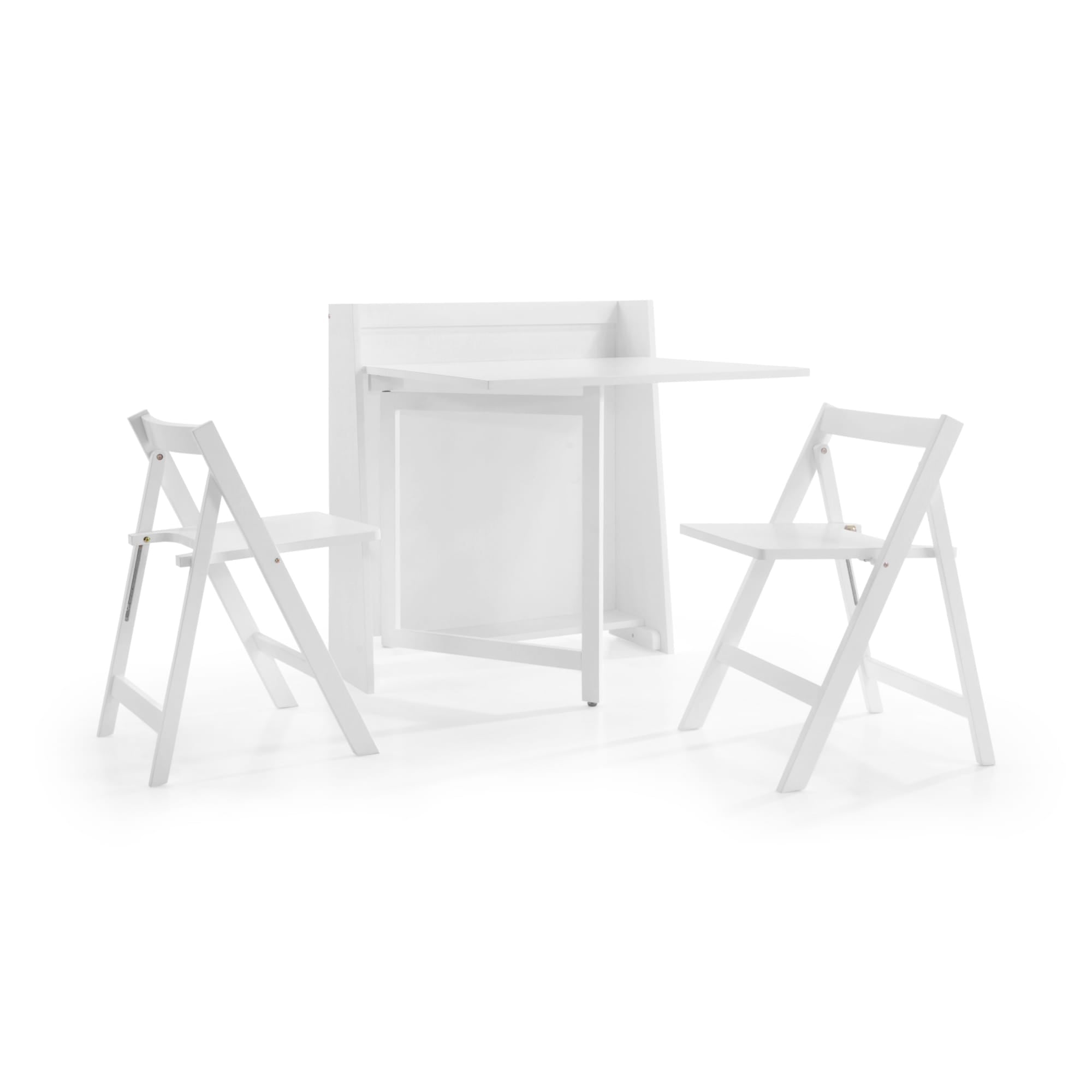 Helsinki Compact Folding White Dining Set