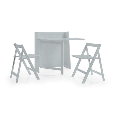 Helsinki Compact Folding Light Grey Dining Set