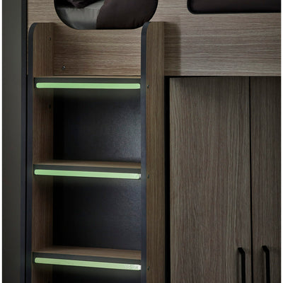 Hercules High Sleeper - Woodgrain & Anthracite