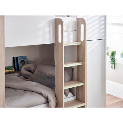 Horizon Bunk Bed - Pale Wood And White