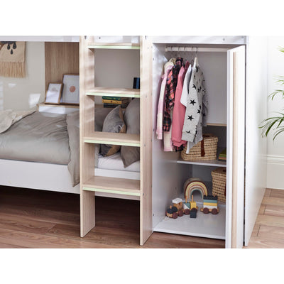 Horizon Bunk Bed - Pale Wood And White