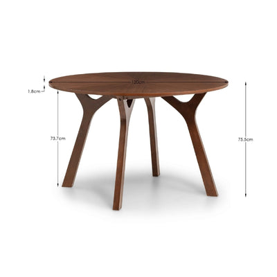 Huxley Round Table Walnut